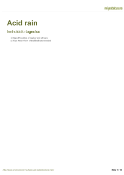 Acid rain Acid rain