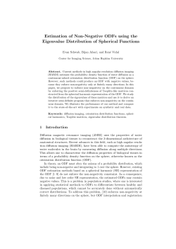 Estimation of Non-Negative ODFs using the - JHU