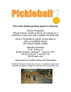 One of the fastest growing sports in America! What is Pickleball