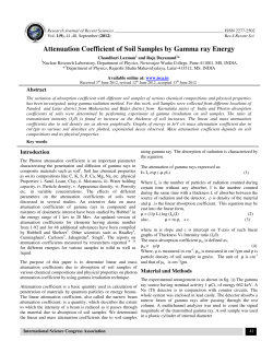 Attenuation Coefficient of Soil Samples by Gamma ray Energy