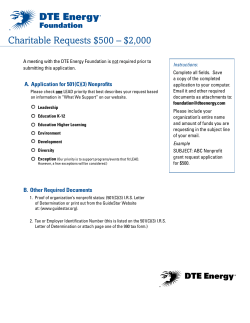 Charitable Requests $500 &ndash; $2000