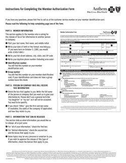 Member Authorization Form