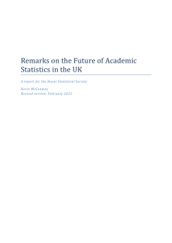 the Future of Academic Statistics