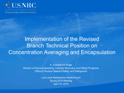 Determining Remediation Goals for Nuclear Power Plants - Low
