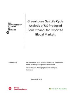 Greenhouse Gas Life Cycle Analysis of US