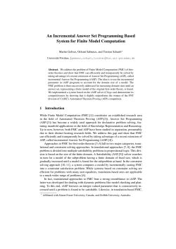 An Incremental Answer Set Programming Based System for Finite