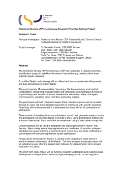 FREGC application - The Chartered Society of Physiotherapy