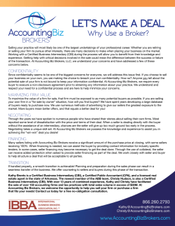 LET`S MAKE A DEAL - Accounting Biz Brokers