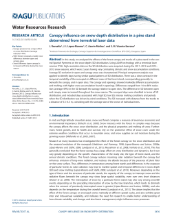 Canopy influence on snow depth distribution in a pine stand