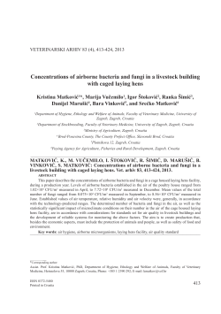 Concentrations of airborne bacteria and fungi in a livestock building