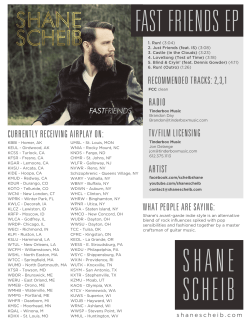 SHANE SCHEIB RADIO PLAY ONE SHEET