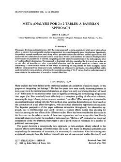 Meta-analysis for 2 &times; 2 tables: A bayesian approach