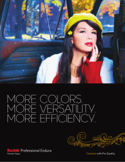 colors. more versatility. more efficiency.