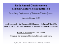An Opportunity for Enhanced Oil Recovery in Texas Using CO2 from