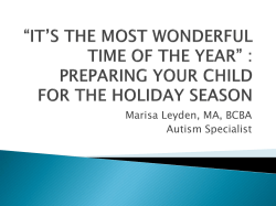 Preparation and Services for Long Vacations and Breaks from