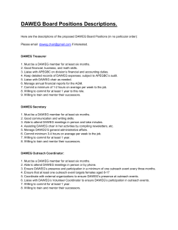 DAWEG Board Positions Descriptions.