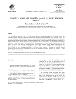 Disability, space and sexuality - Maynooth University ePrints and