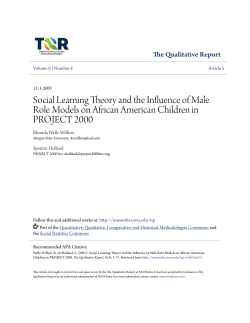 Social Learning Theory and the Influence of Male Role