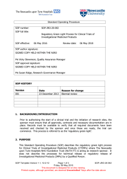 JRO-20 Regulatory Green Light Process for CTIMPs V2