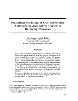 Statistical Modeling of Cell Assemblies Activities in Associative