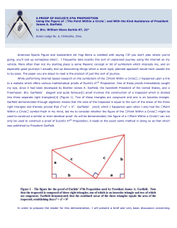 A PROOF OF EUCLID`S 47th PROPOSITION Using the Figure of