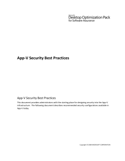 App-V Security Best Practices
