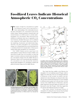 181 Fossilized Leaves Indicate Historical Atmospheric CO2