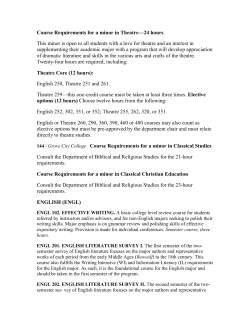 theatre (thea) - Grove City College