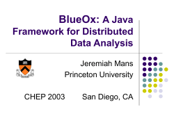 BlueOx: A Java Framework for Distributed Data Analysis