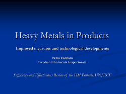 Heavy Metals in Products
