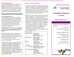 Classified Employee Leaves - Lucia Mar Unified School District