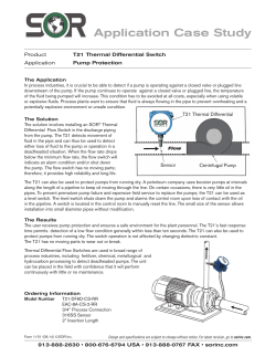 T21 Application Pump Protection