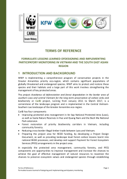 ToR - NGO Resource Centre