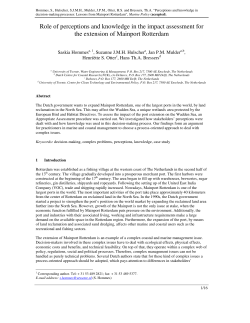 Role of perceptions and knowledge in the impact assessment for the