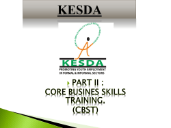 kenya youth empowerment project(kyep)training. core busines skills