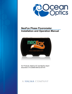 NeoFox Installation and Operation Manual