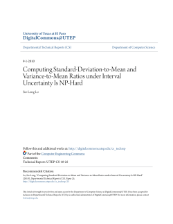 Computing Standard-Deviation-to-Mean and Variance-to
