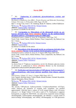 Stevia 2000 301. Engineering of cyclodextrin glycosyltransferase