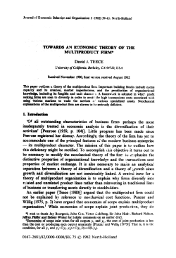 AN ECONOMIC THEORY OF THE