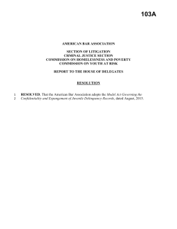 Proposed resolution and report