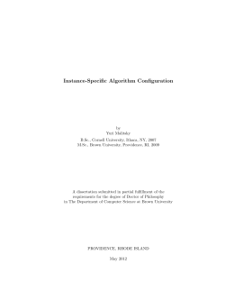 Instance-Specific Algorithm Configuration
