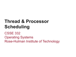 Multiple-Processor Scheduling - Rose