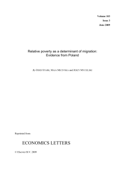ECONOMICS LETTERS - Oded Stark homepage