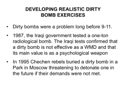 developing realistic dirty bomb exercises