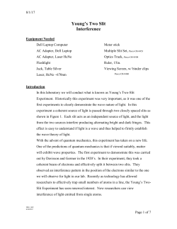 LOC09b Young`s Two Slit Interference