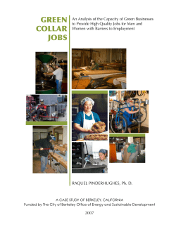 green collar jobs - Eco