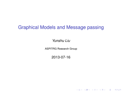 Graphical Models and Message passing