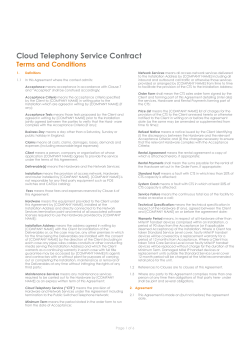 Acceptance signature for [COMPANY NAME]