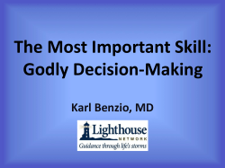 The Spiritual Discipline of Decision-Making