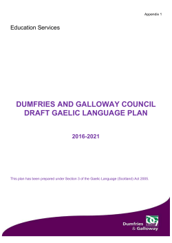 Final Minute - Appendix A - Gaelic Language Plan